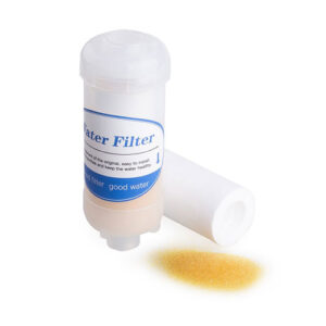 Resin filter for showers